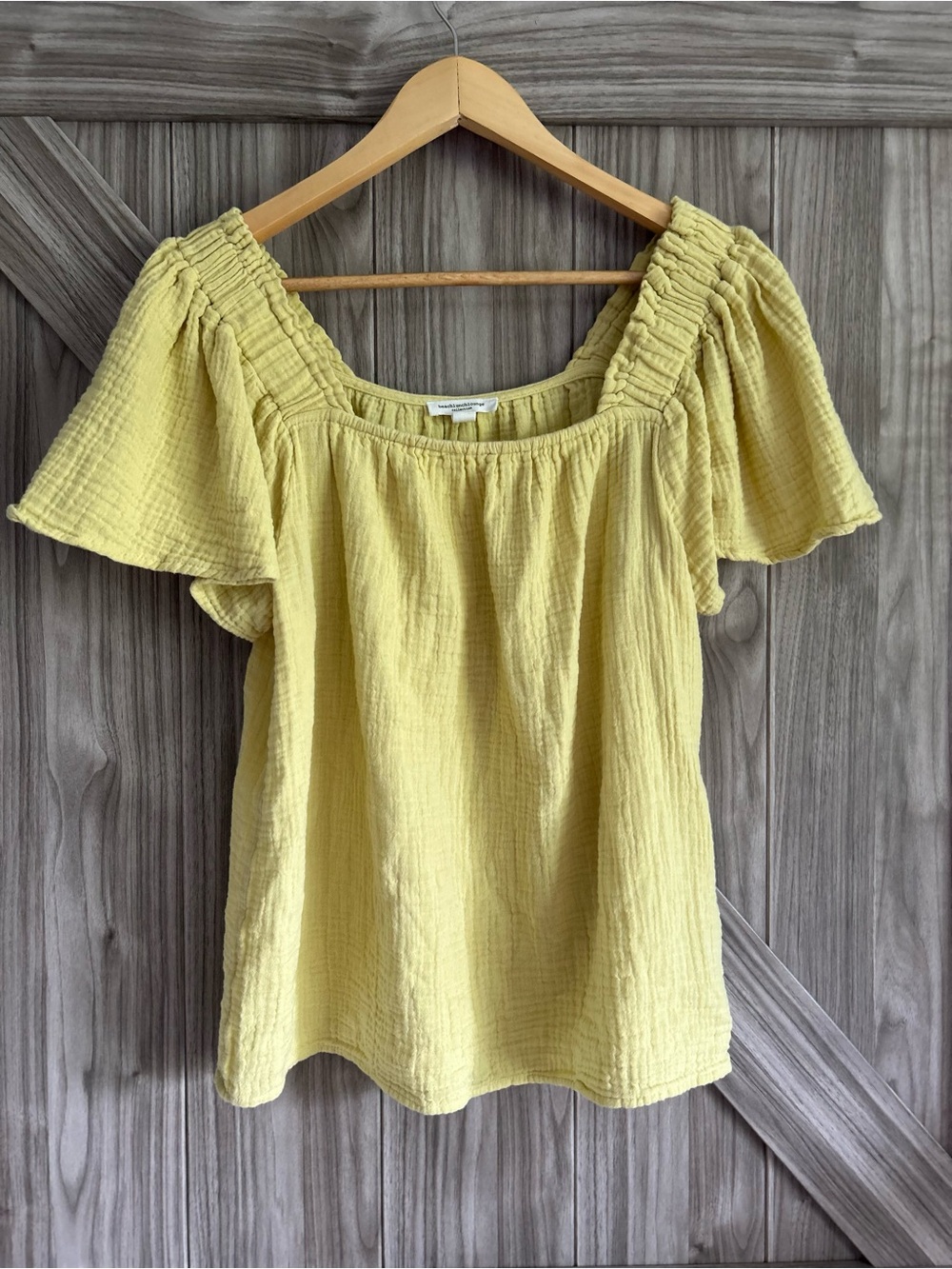 ✨ Beachlunchlounge Gauze Flutter-Sleeve Top ✨